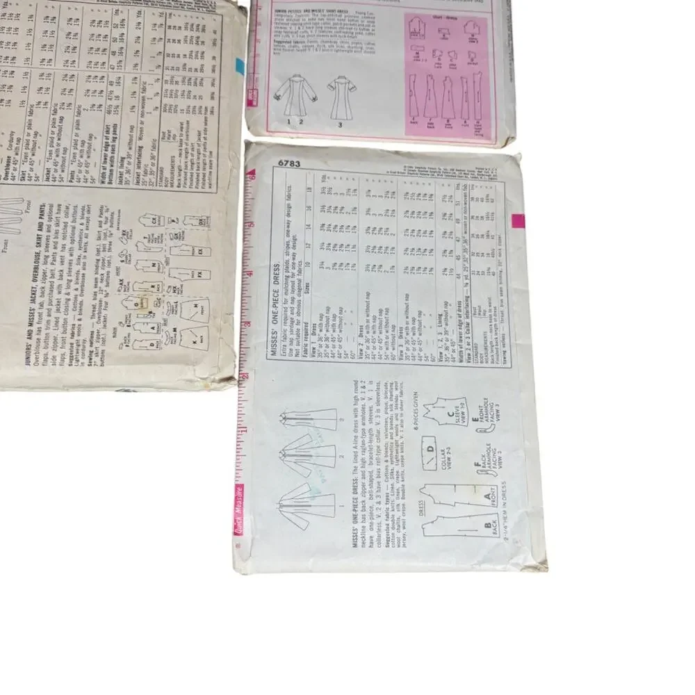 Lot of 5 Simplicity Women's Maxi Sewing Patterns 1970s Vintage